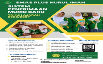 SPMB SMAS PLUS NURUL IMAN LELES TAHUN AJARAN 2026/2027
